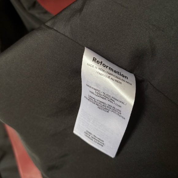 Reformation x Veda Beck Leather Trench in Chianti Burgundy, size medium! - Picture 8 of 16
